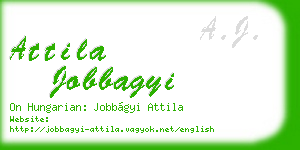 attila jobbagyi business card