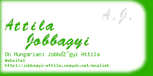 attila jobbagyi business card